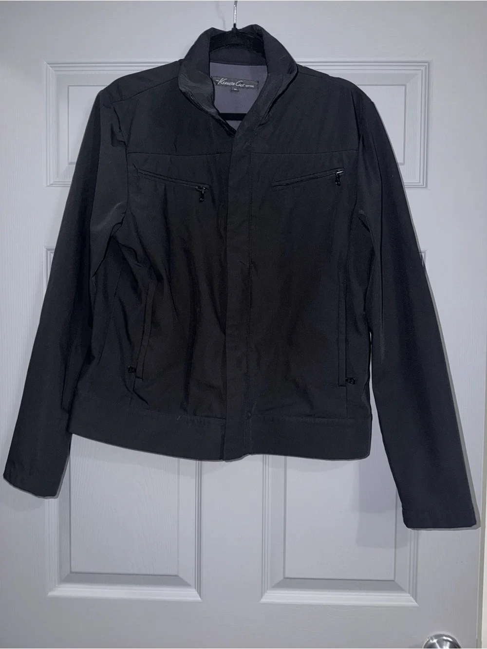 Kenneth Cole Black Lightweight Shirt Jacket